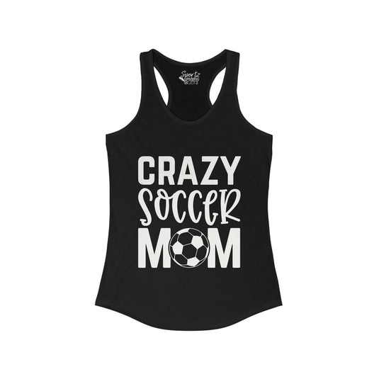 Crazy Soccer Mom Adult Women's Racerback Tank