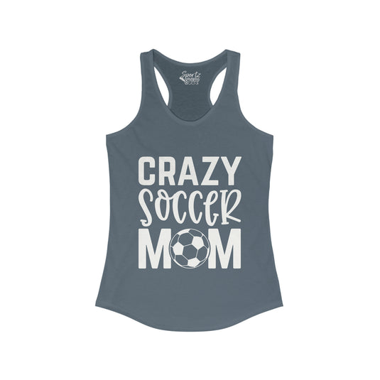 Crazy Soccer Mom Adult Women's Racerback Tank