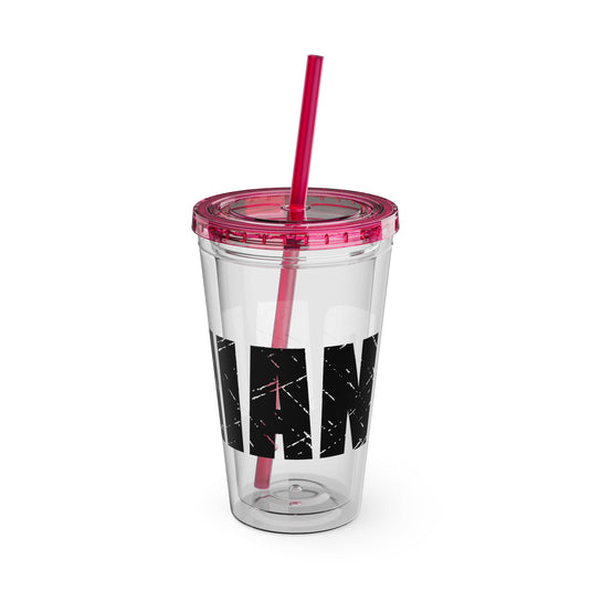 Lacrosse 16 oz Sunsplash Tumbler with Straw w/Custom Name