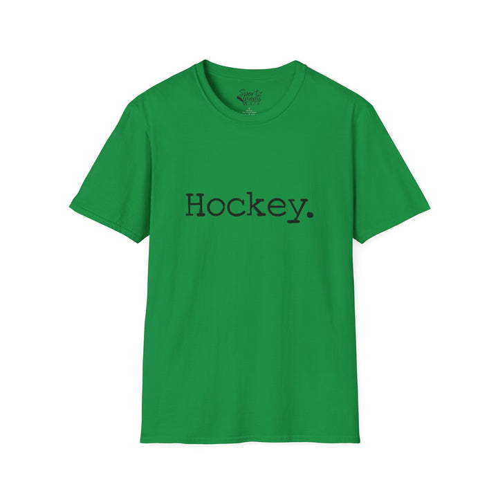 Typewriter Design Hockey Adult Unisex T-Shirt