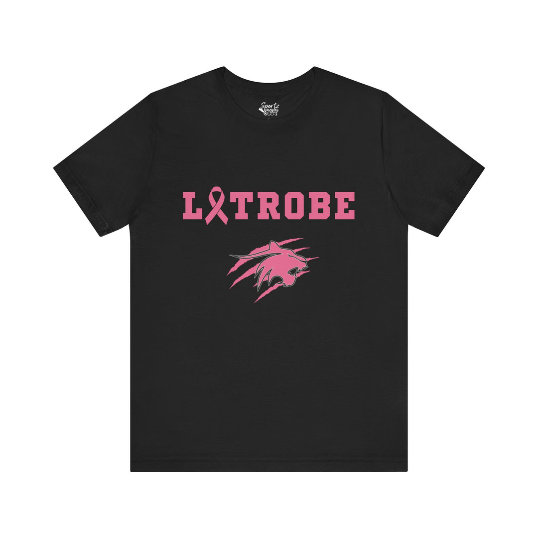Latrobe Boys Soccer Unisex Adult T-Shirt - Breast Cancer Design