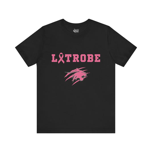 Latrobe Boys Soccer Unisex Adult Basic T-Shirt - Breast Cancer Design