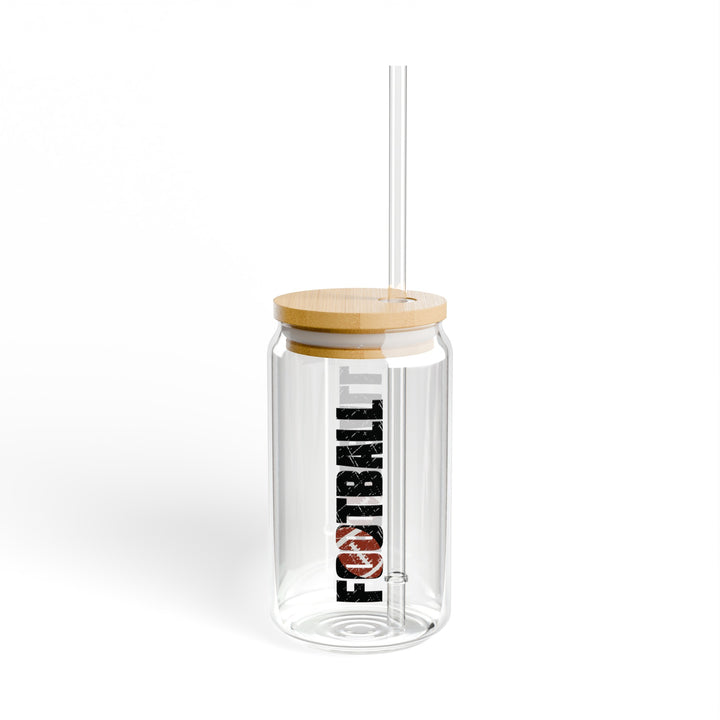 Football 16oz Sipper Glass