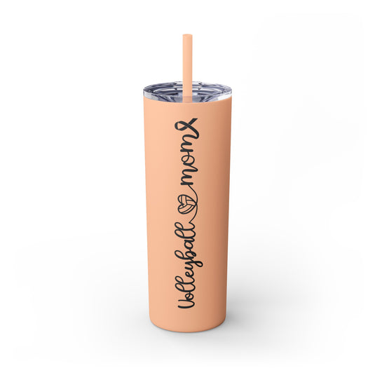 Cancer Collection Pick Your Sport Mom Ribbon & Heart 20oz Skinny Tumbler with Straw