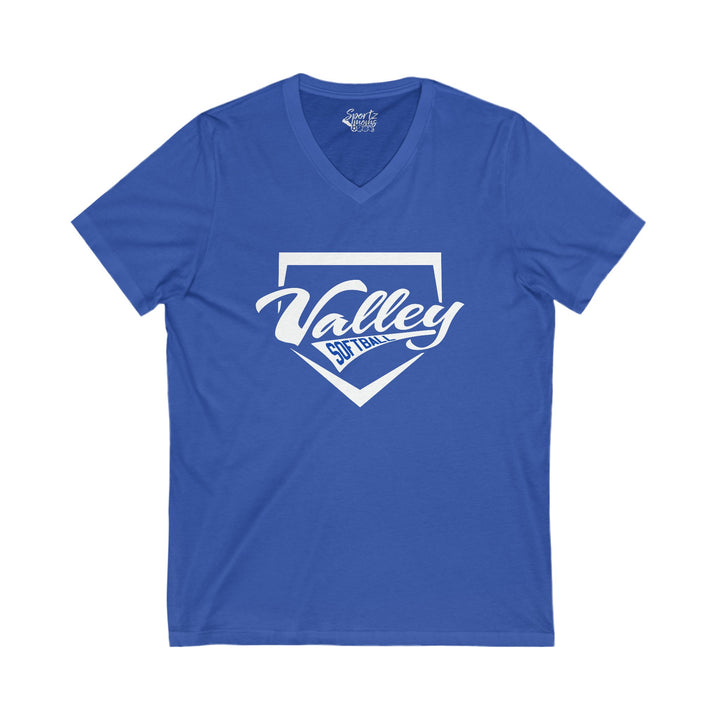 Valley Little League Softball Unisex Adult Women's V-Neck T-Shirt