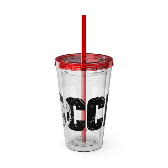 Soccer 16 oz Sunsplash Tumbler with Straw