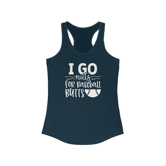 I Go Nuts Baseball Women's Racerback Tank