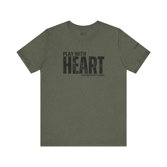 College Station Soccer Club Vanguard Unisex Adult T-Shirt - Play With Heart