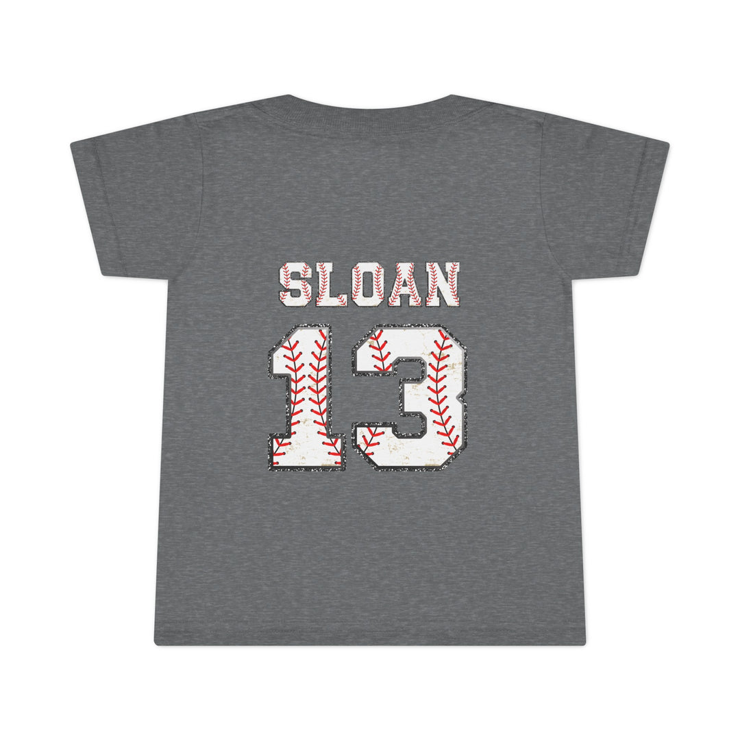 Iron Knights Toddler Unisex T-Shirt w/Flag Design & Name and Number on Back