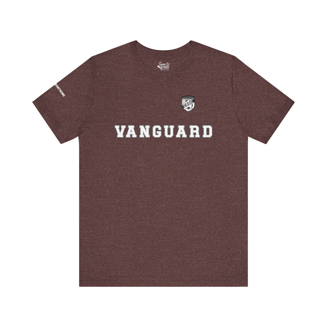 College Station Soccer Club Vanguard Unisex Adult T-Shirt w/ Logo on Left Chest