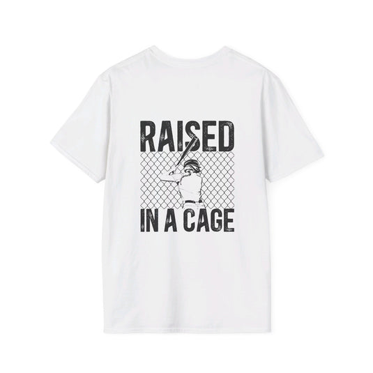 Raised in a Cage Softball Unisex Adult Basic T-Shirt