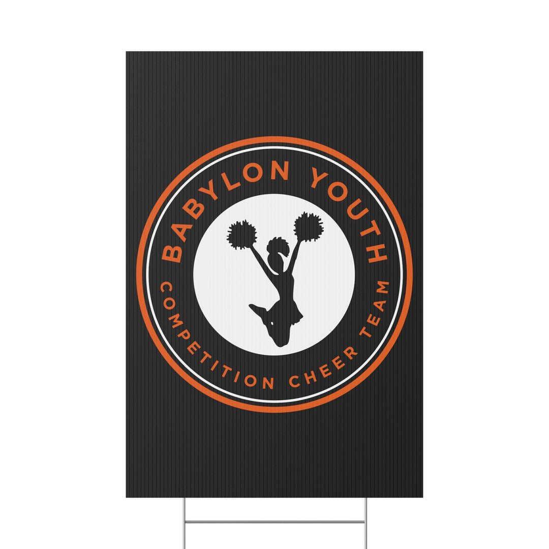 Babylon Youth Competition Cheerleading Plastic Yard Sign