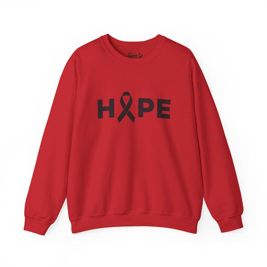 Hope Cancer Ribbon Adult Unisex Basic Crewneck Sweatshirt