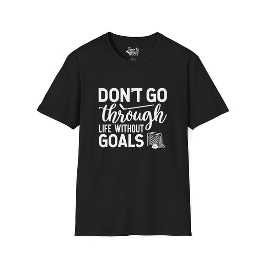 Don't Go Through Life Hockey Adult Unisex Basic T-Shirt