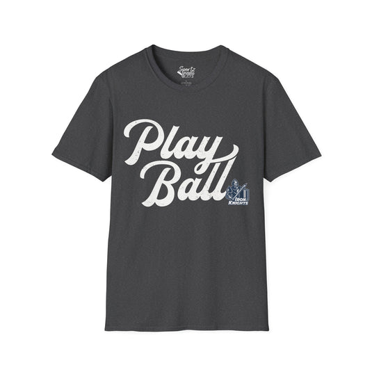 Iron Knights Basic Adult Unisex T-Shirt - Play Ball Design w/Knight Logo