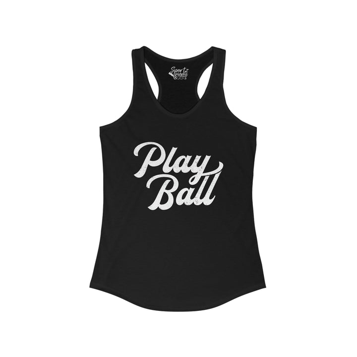 Play Ball Baseball Adult Women's Racerback Tank