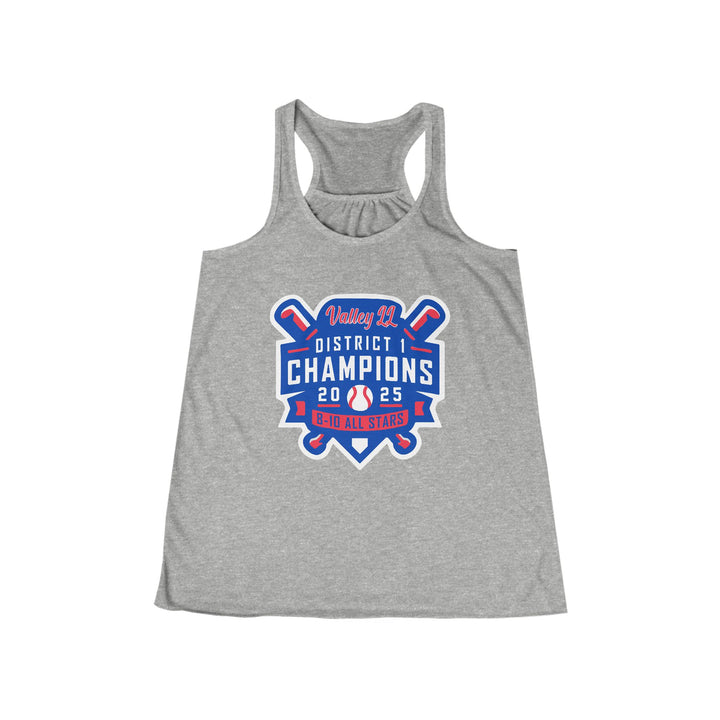 Valley Little League Baseball Women's Flowy Racerback Tank - District Champions