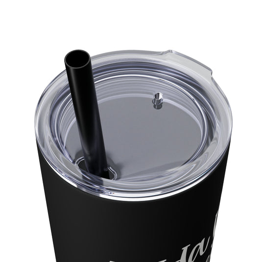 Kinda Busy Baseball 20oz Skinny Tumbler with Straw in Matte or Glossy