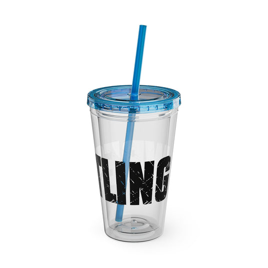 Wrestling 16 oz Sunsplash Tumbler with Straw