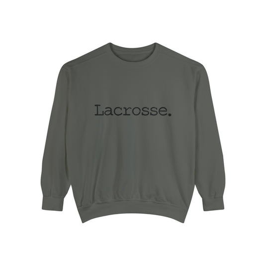Typewriter Design Lacrosse Adult Unisex Premium Crewneck Sweatshirt