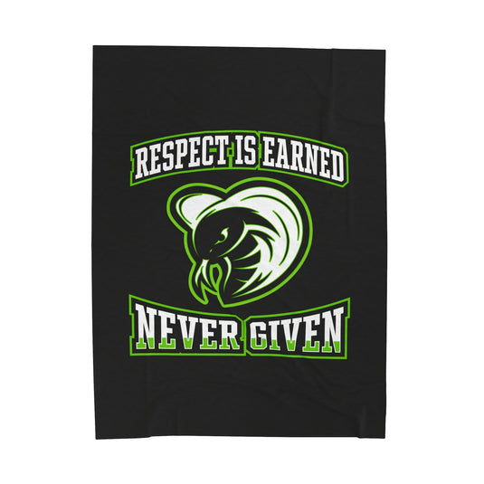 Courthouse Cobras Velveteen Plush Blanket - Respect Design