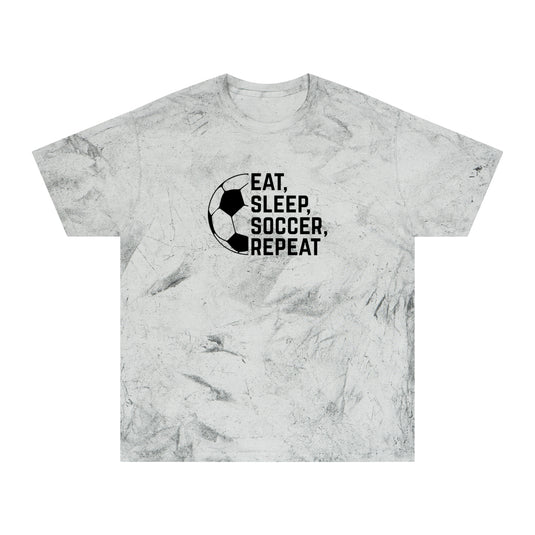 Eat Sleep Soccer Repeat Adult Unisex Colorblast T-Shirt