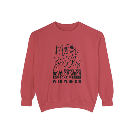 Mom Balls Soccer Adult Unisex Premium Crewneck Sweatshirt