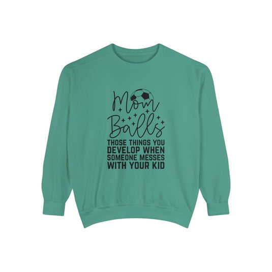 Mom Balls Soccer Adult Unisex Premium Crewneck Sweatshirt