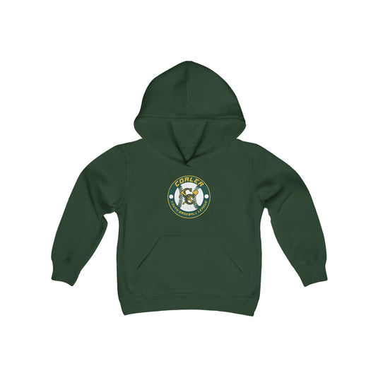 Coaler Youth Baseball Unisex Youth Basic Hooded Sweatshirt