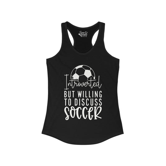 Introverted Soccer Adult Women's Racerback Tank