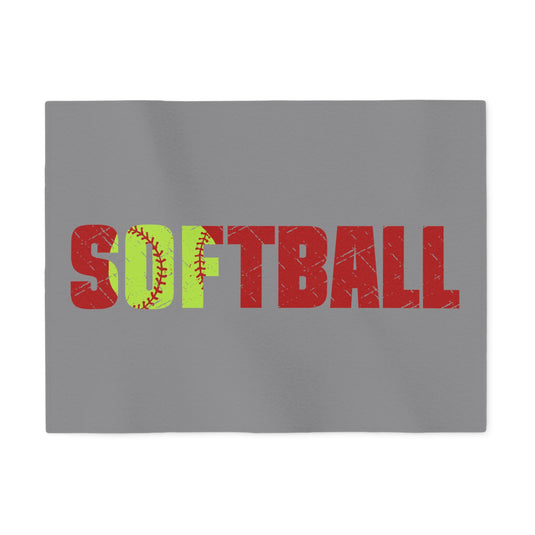 Softball Sweatshirt Blanket