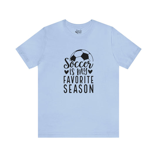 Soccer is My Favorite Season Adult Unisex Mid-Level T-Shirt