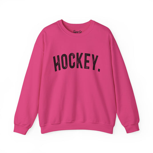 Rustic Design Hockey Adult Unisex Basic Crewneck Sweatshirt