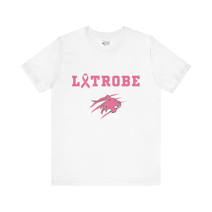 Latrobe Boys Soccer Unisex Adult T-Shirt - Breast Cancer Design