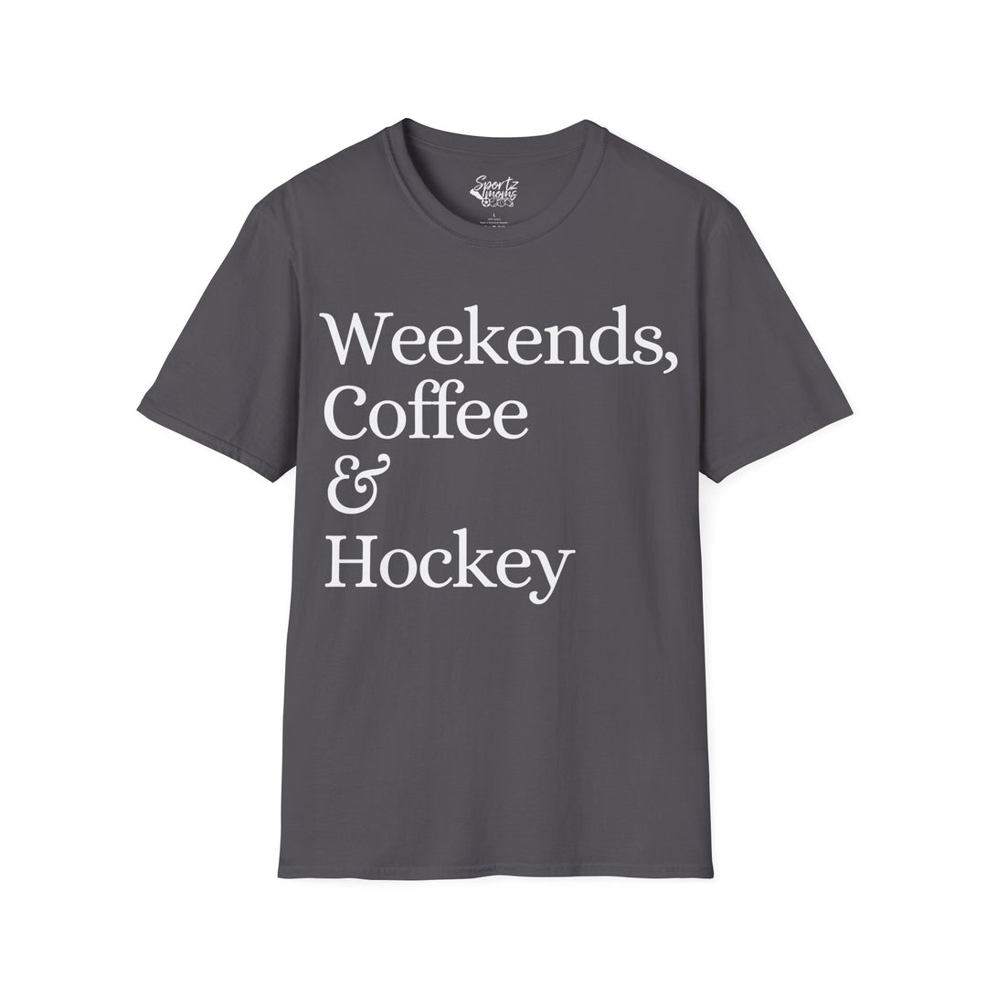 Weekends Coffee & Hockey Adult Unisex T-Shirt
