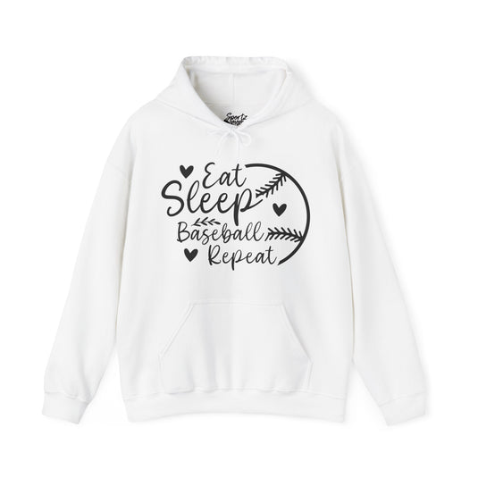 Eat Sleep Baseball Repeat Adult Unisex Basic Hooded Sweatshirt