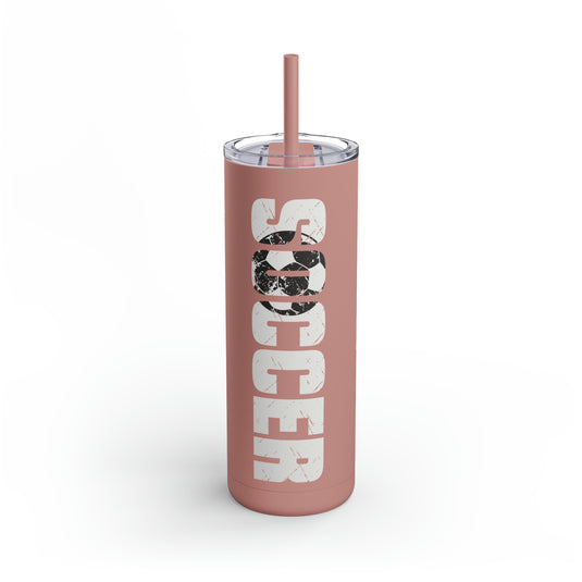 Soccer 20oz Skinny Matte Tumbler