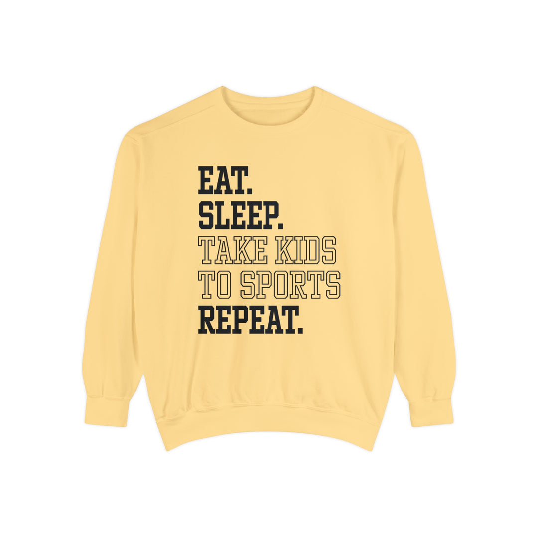 Eat Sleep Take Kids To Sports Repeat Adult Unisex Premium Crewneck Sweatshirt