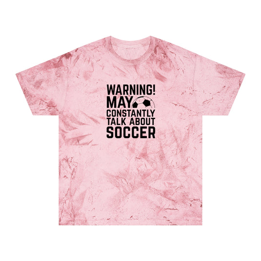 Warning Soccer Adult Unisex Colorblast T-Shirt