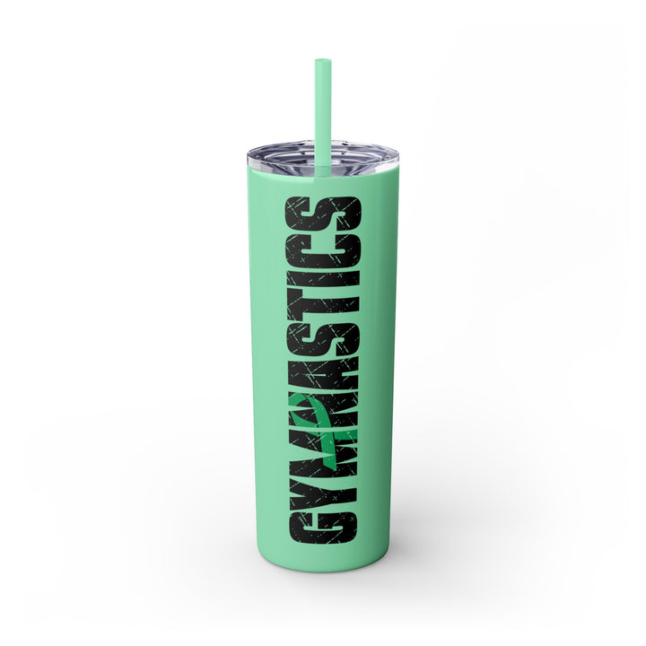 Cancer Ribbon Pick Your Sport 20oz Skinny Tumbler with Straw