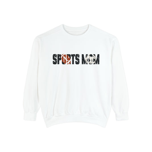 Sports Mom w/Football & Soccer Ball Adult Unisex Premium Crewneck Sweatshirt