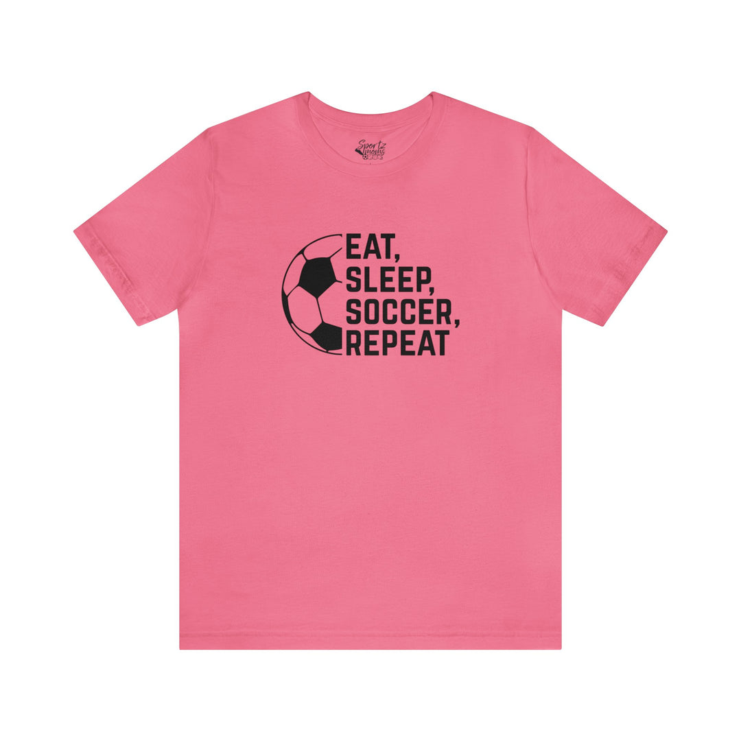 Eat Sleep Soccer Repeat Adult Unisex Mid-Level T-Shirt