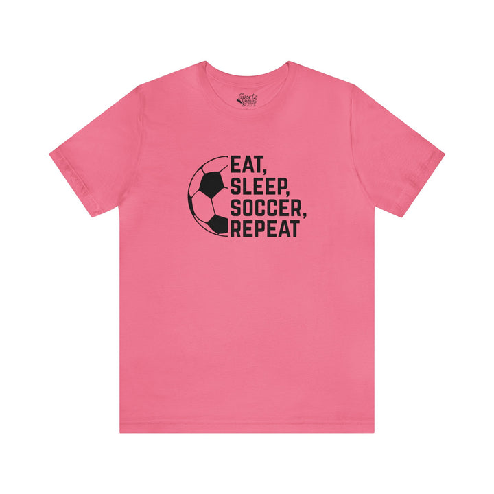 Eat Sleep Soccer Repeat Adult Unisex Mid-Level T-Shirt