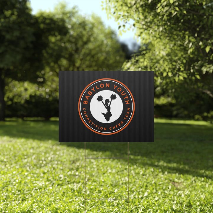 Babylon Youth Competition Cheerleading Plastic Yard Sign