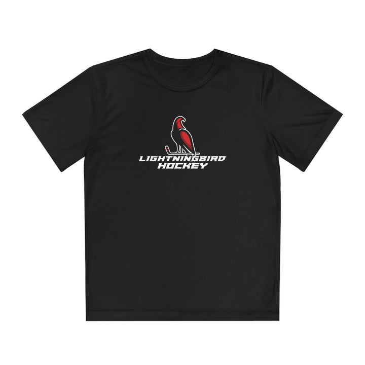 Wheeling Lightningbirds Unisex Youth Short Sleeve Competitor Moisture Wicking T-Shirt - Hockey Design