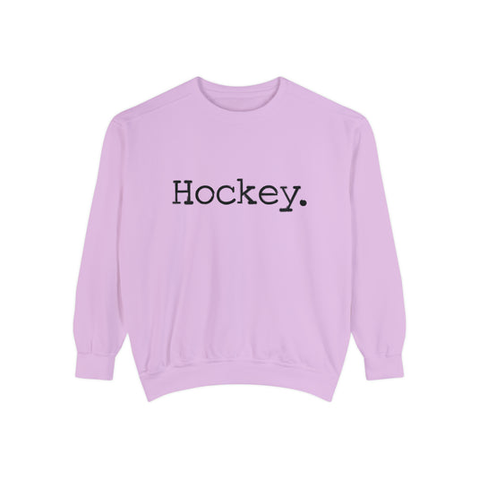 Typewriter Design Hockey Adult Unisex Premium Crewneck Sweatshirt