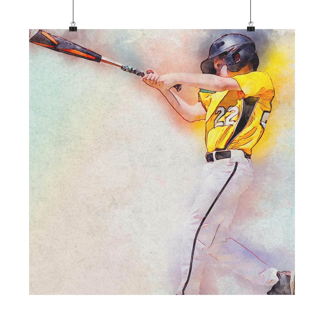 Matte Vertical Poster w/Watercolor Effect