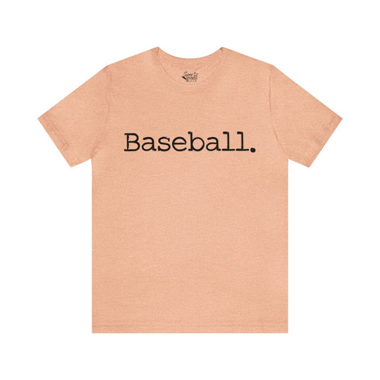 Typewriter Design Baseball Adult Unisex Mid-Level T-Shirt