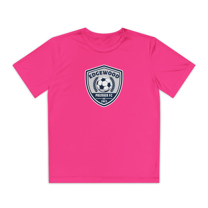 Edgewood Premier FC Unisex Youth Short Sleeve Moisture Wicking T-Shirt - Breast Cancer Awareness