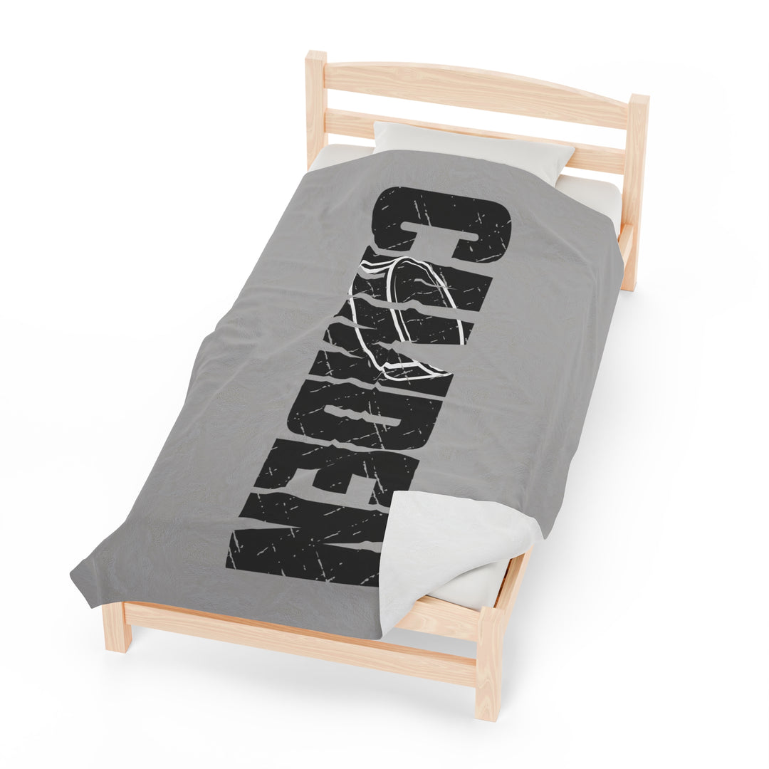 Hockey Plush Blanket w/Custom Name